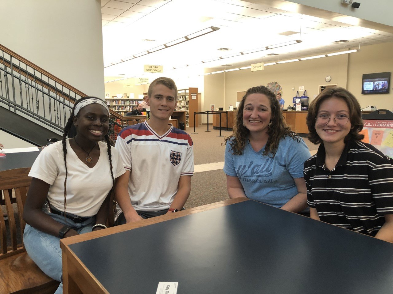 Jennifer Edozie, Henry Ebben, Anne Russey and Logan McLean are among those advocating changes to Katy ISD’s process for reviewing books in school libraries.